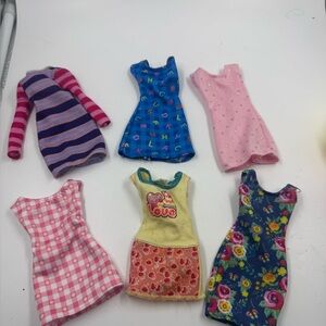 Barbie Doll Clothes Lot of 6 Dresses for Barbie - Dresses Only